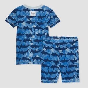 Burt's Bees Baby Boys' Sharks Short Sleeve and Bike Short Pajama Set - Blue